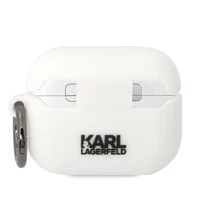 Karl Lagerfeld KLAPRUNCHH AirPods Pro apvalks balts/balts Silikona Choupette Head 3D