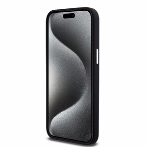 DKNY DKHMP15XSMCHLK iPhone 15 Pro Max6.7" melns maciņš Liquid Silicone Small Metal Logo MagSafe