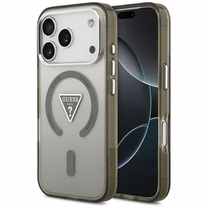 GUESS viedtālruņa apvalks IPHONE 17 Pro ar MagSafe saderīgs (IML gradienta ar trijstūra logotipu) - khaki