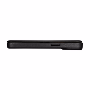 iCarer CE Premium ādas folio vāciņš iPhone 14 Plus ar MagSafe magnētisku flip vāciņu - melnā krāsā