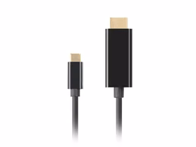 LANBERG CABLE USB-C(M)->HDMI(M) 1M 4K 60HZ melns