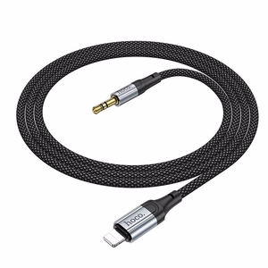 AUX kabelis Lightning uz Jack 3,5 mm Hoco 1 m UPA26 melns