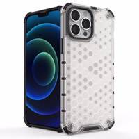 Honeycomb Case bruņu vāks ar TPU buferi iPhone 13 Pro Max sarkans