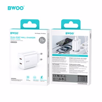 BWOO CDA206 PD 35W Sienas lādētājs 1x USB-C port balts