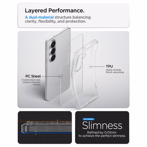 SPIGEN futrālis ULTRA HYBRID priekš SAMSUNG S26 crystal clear