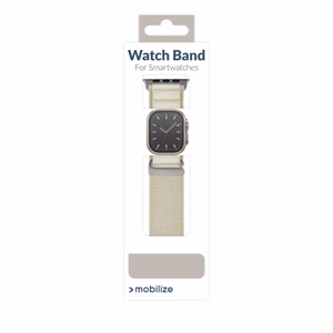 Mobilize neilona pulksteņa siksniņa - Alpine - titāna savienotājs - Apple 38/40/41mm - Starlight