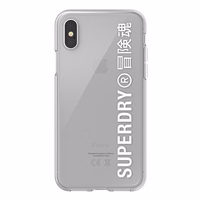 SuperDry Snap iPhone X/Xs Caurspīdīgs maciņš balts 41576