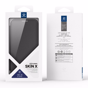 Dux Ducis Skin X Pro viedtālruņa apvalks Samsung Galaxy S25+ ar magnētisko un maku - melns