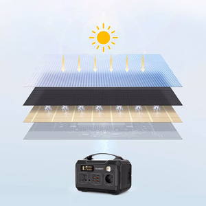 Choetech SC009-V2 saules salokāms lādētājs 100W USB-C / 2x USB-A PD QC - melns