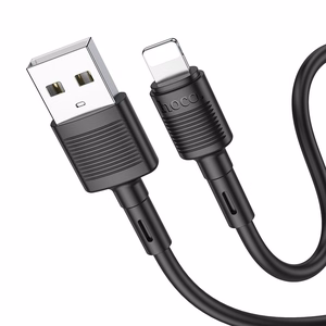 Kabelis USB A uz Lightning Hoco 2,4A 1 m X83 melns
