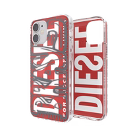 DIESEL Caurspīdīgs maciņš Snap IPHONE 12 MINI sarkans