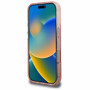 Guess IML Rhinestones Magnētiskais viedtālruņa apvalks iPhone 16 Pro Max - rozā