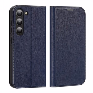 Dux Ducis Skin X2 viedtālruņa apvalks Samsung Galaxy S23+ atverams apvalks ar maku un statīvu zils