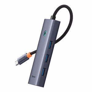 5-in-1 sadalītājs Baseus UltraJoy Series USB-C uz HDMI4K@30Hz+3xUSB 3.0+1xPD (pelēks)
