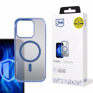 3mk Frosty MagCase – zilais viedtālruņa apvalks Apple iPhone 16 Pro – caurspīdīgs