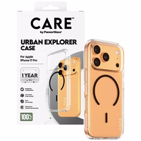 CARE by PanzerGlass Flagship Urban Explorer Case w. Black MagSafe priekš iPhone 17 Pro - caurspīdīgs