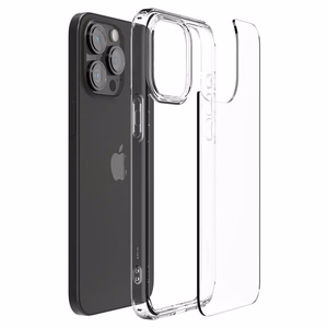 Spigen Crystal Hybrid viedtālruņa apvalks iPhone 15 Pro - caurspīdīgs