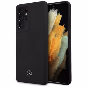 Viedtālruņa apvalks Mercedes Silikona Line apvalks Samsung Galaxy S21 Ultra melns