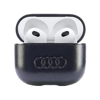 Audi ādas vāciņš ar lielu logotipu AirPods 3 - melns