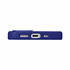 iCarer Litchi Premium ādas viedtālruņa apvalks iPhone 14 Plus Magnētiskais ādas apvalks ar MagSafe Tumši zils (WMI14220711-DB)