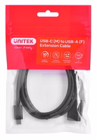 Cable adapter Unitek (C476BK-1M) USB-C (M) - USB-A (F) 10Gbps 60 W