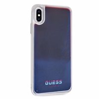 Guess GUHCI65GLCRE iPhone Xs Max sarkans cietais maciņš California Glow tumsā
