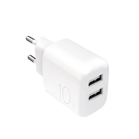 Puro PROLITE 10W 2x USB-A sienas lādētājs - balts