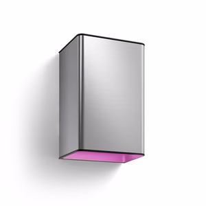 Philips Hue WCA Resonate Outdoor Wall Lantern, Inox 8 W 2000-6500 Hue White Colour Ambiance