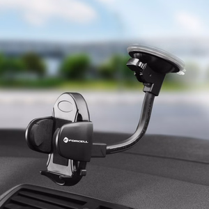 Автомобильный держатель телефона Forcell F-Grip Oval 17 см лобовое стекло / приборная панель / воздуховод чёрный