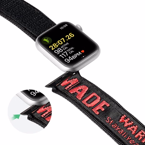 Dux Ducis Strap (Outdoor Version) Apple Watch Ultra Strap, SE, 9, 8, 7, 6, 5, 4, 3, 2, 1 (49, 45, 44, 42 mm) Nylon Band Bracelet Black and Red