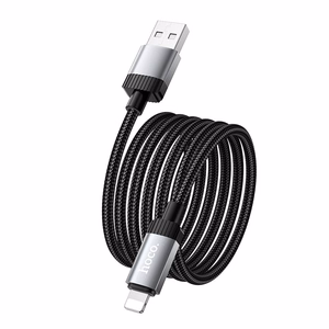 Kabelis USB A uz Lightning Hoco 2,4A 1 m X117 melns