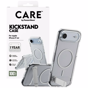 CARE by PanzerGlass Funkcionālais apvalks ar statīvu Magnētiskais iPhone Air - Caurspīdīgs