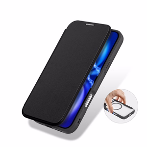 Dux Ducis Skin X Pro viedtālruņa apvalks iPhone 17 Pro Max ar maku, saderīgs ar MagSafe - melns