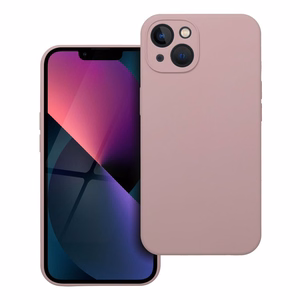 Silikona viedtālruņa apvalks 2mm iPhone 13 smilšu rozā