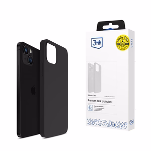 iPhone 14 Plus 3mk Silicone Case sērija - melns