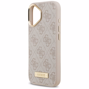 Guess 4G Logo Plate Magnētiskais apvalks iPhone 17 - rozā