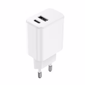 Setty lādētājs 1x USB + USB-C 3A 20W balts