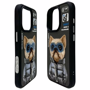NIMMY viedtālruņa apvalks COOL&CUTE 2.0 Suns priekš IPHONE 15 Pro melns