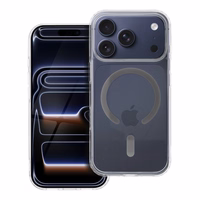 Drop Glue Krāsains Gredzens Magnētiskais Viedtālruņa apvalks saderīgs ar MagSafe IPHONE 17 Pro pelēka