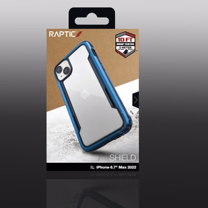 Raptic X-Doria Shield viedtālruņa apvalks iPhone 14 Plus ar bruņotu zilu pārklājumu