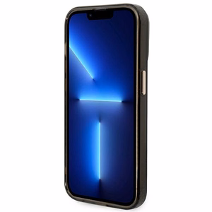 Guess GUHMP14LHTCMK iPhone 14 Pro 6.1" melns/melns cietais apvalks Zelta kontūra Daļēji caurspīdīgs Magnētiskais