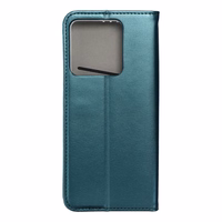 SMART MAGNETO grāmatas tipa viedtālruņa apvalks XIAOMI Redmi Note 13 5G, tumši zaļš