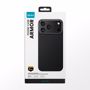 Melns Benks Magnetic Armor Air 600D kevlara vāciņš ar metāla rāmi (C.K.FL.AP.BK.A072), paredzēts iPhone 18 Pro / iPhone 17 Pro