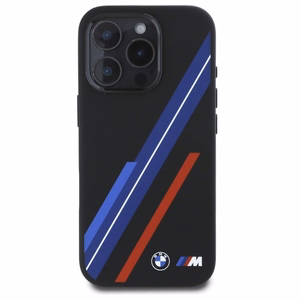 BMW Silikona Nejaušās Līnijas Magnētiskais viedtālruņa apvalks iPhone 16 Pro Max - melns