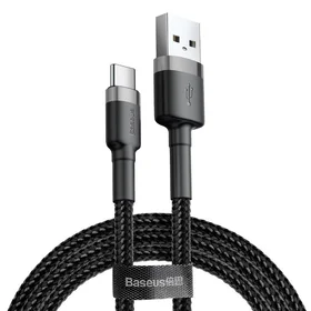 Baseus Cafule USB-C kabelis 2A 2m (pelēks + melns)