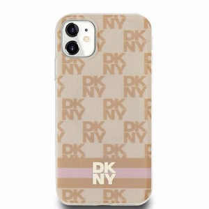 DKNY IML Checkered Mono Pattern & Printed Stripes MagSafe чехол для iPhone 11 / Xr - розовый