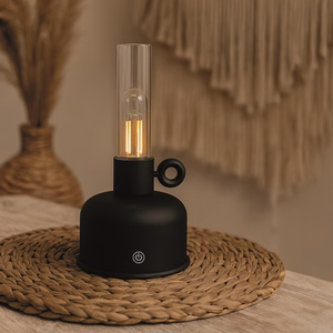 Forever Light Vintage Petroleum LED lampa FLR-02 melna