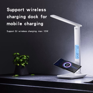 Yesido galda lampa DS20 induktīva ar LCD displeju balta