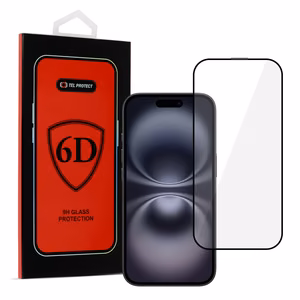 Tel Protect Full Glue 6D rūdīts stikls Iphone 16 Plus melns