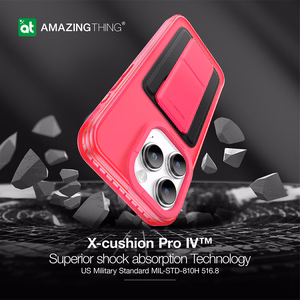 Amazing Thing Titan Pro Neon Mag maciņa apvalks 10FT IP156.1PTWPN Iphone 15 Pro rozā ar statīvu